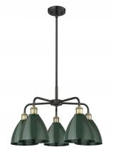 Innovations Lighting 516-5CR-BAB-MBD-75-GR - Plymouth - 5 Light - 26 inch - Black Antique Brass - Chandelier