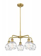 Innovations Lighting 516-5CR-BB-G1213-6 - Athens Deco Swirl - 5 Light - 24 inch - Brushed Brass - Chandelier