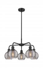 Innovations Lighting 516-5CR-BK-G1213-6SM - Athens Deco Swirl - 5 Light - 24 inch - Matte Black - Chandelier