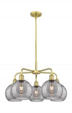 Innovations Lighting 516-5CR-SG-G1213-8SM - Athens Deco Swirl - 5 Light - 26 inch - Satin Gold - Chandelier