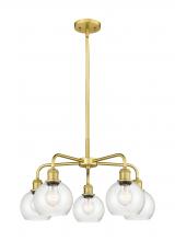 Innovations Lighting 516-5CR-SG-G124-6 - Athens - 5 Light - 24 inch - Satin Gold - Chandelier