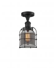 Innovations Lighting 517-1CH-BK-G53-CE - Bell Cage - 1 Light - 5 inch - Matte Black - Semi-Flush Mount