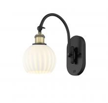 Innovations Lighting 518-1W-BAB-G1217-6WV - White Venetian - 1 Light - 6 inch - Black Antique Brass - Sconce