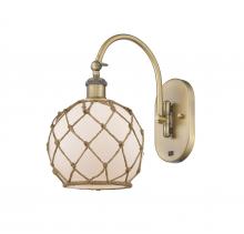 Innovations Lighting 518-1W-BB-G121-8RB - Farmhouse Rope - 1 Light - 8 inch - Brushed Brass - Sconce