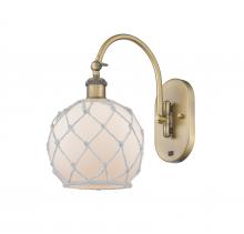 Innovations Lighting 518-1W-BB-G121-8RW - Farmhouse Rope - 1 Light - 8 inch - Brushed Brass - Sconce