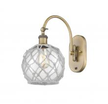 Innovations Lighting 518-1W-BB-G122-8RW - Farmhouse Rope - 1 Light - 8 inch - Brushed Brass - Sconce