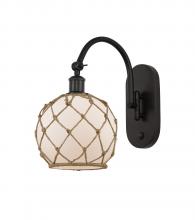 Innovations Lighting 518-1W-OB-G121-8RB - Farmhouse Rope - 1 Light - 8 inch - Oil Rubbed Bronze - Sconce