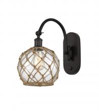 Innovations Lighting 518-1W-OB-G122-8RB - Farmhouse Rope - 1 Light - 8 inch - Oil Rubbed Bronze - Sconce