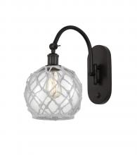 Innovations Lighting 518-1W-OB-G122-8RW - Farmhouse Rope - 1 Light - 8 inch - Oil Rubbed Bronze - Sconce