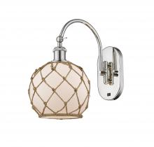 Innovations Lighting 518-1W-PN-G121-8RB - Farmhouse Rope - 1 Light - 8 inch - Polished Nickel - Sconce