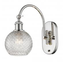 Innovations Lighting 518-1W-PN-G122C-6CL - Athens - 1 Light - 6 inch - Polished Nickel - Sconce