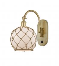 Innovations Lighting 518-1W-SG-G121-8RB - Farmhouse Rope - 1 Light - 8 inch - Satin Gold - Sconce