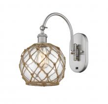 Innovations Lighting 518-1W-SN-G122-8RB - Farmhouse Rope - 1 Light - 8 inch - Brushed Satin Nickel - Sconce