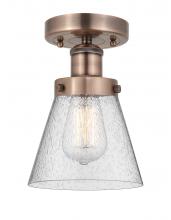 Innovations Lighting 616-1F-AC-G64 - Cone - 1 Light - 6 inch - Antique Copper - Semi-Flush Mount
