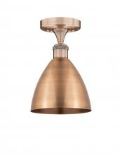 Innovations Lighting 616-1F-AC-MBD-75-AC - Bristol - 1 Light - 8 inch - Antique Copper - Semi-Flush Mount