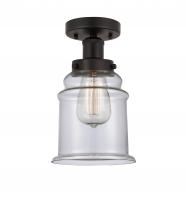 Innovations Lighting 616-1F-OB-G182 - Canton - 1 Light - 6 inch - Oil Rubbed Bronze - Semi-Flush Mount