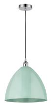 Innovations Lighting 616-1P-PC-MBD-16-SF - Plymouth - 1 Light - 16 inch - Polished Chrome - Cord hung - Mini Pendant