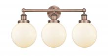 Innovations Lighting 616-3W-AC-G201-8 - Beacon - 3 Light - 26 inch - Antique Copper - Bath Vanity Light