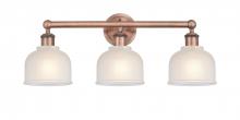 Innovations Lighting 616-3W-AC-G411 - Dayton - 3 Light - 24 inch - Antique Copper - Bath Vanity Light