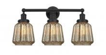 Innovations Lighting 616-3W-BK-G146 - Chatham - 3 Light - 25 inch - Matte Black - Bath Vanity Light