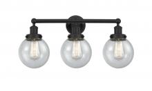 Innovations Lighting 616-3W-BK-G204-6 - Beacon - 3 Light - 24 inch - Matte Black - Bath Vanity Light