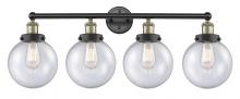 Innovations Lighting 616-4W-BAB-G204-8 - Beacon - 4 Light - 35 inch - Black Antique Brass - Bath Vanity Light