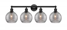 Innovations Lighting 616-4W-BK-G1213-8SM - Athens Deco Swirl - 4 Light - 35 inch - Matte Black - Bath Vanity Light