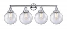 Innovations Lighting 616-4W-PC-G204-8 - Beacon - 4 Light - 35 inch - Polished Chrome - Bath Vanity Light