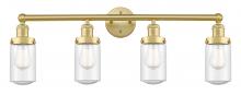 Innovations Lighting 616-4W-SG-G314 - Dover - 4 Light - 32 inch - Satin Gold - Bath Vanity Light