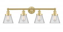 Innovations Lighting 616-4W-SG-G62 - Cone - 4 Light - 33 inch - Satin Gold - Bath Vanity Light