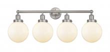 Innovations Lighting 616-4W-SN-G201-8 - Beacon - 4 Light - 35 inch - Brushed Satin Nickel - Bath Vanity Light