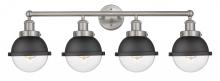 Innovations Lighting 616-4W-SN-HFS-62-BK - Edison - 4 Light - 34 inch - Satin Nickel - Bath Vanity Light