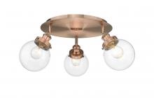 Innovations Lighting 916-3C-AC-G202-6 - Beacon - 3 Light - 18 inch - Antique Copper - Flush Mount