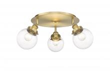 Innovations Lighting 916-3C-BB-G202-6 - Beacon - 3 Light - 18 inch - Brushed Brass - Flush Mount