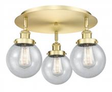 Innovations Lighting 916-3C-SG-G204-6 - Beacon - 3 Light - 18 inch - Satin Gold - Flush Mount