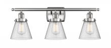 Innovations Lighting 916-3W-SN-G64-LED - Cone - 3 Light - 26 inch - Brushed Satin Nickel - Bath Vanity Light