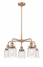 Innovations Lighting 916-5CR-AC-G513 - Bell - 5 Light - 24 inch - Antique Copper - Chandelier