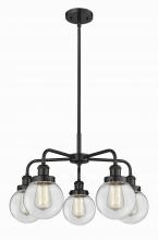 Innovations Lighting 916-5CR-BK-G202-6 - Beacon - 5 Light - 25 inch - Matte Black - Chandelier