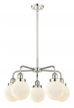 Innovations Lighting 916-5CR-PN-G201-6 - Beacon - 5 Light - 25 inch - Polished Nickel - Chandelier