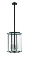 Eurofase 38275-012 - TAMBOURO,4LT LANTERN,NIC/BLK