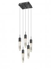 Avenue Lighting HF1900-5-AP-BK - The Original Aspen Collection Black 5 Light Pendant Fixture