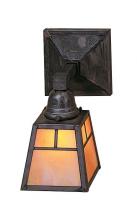 Arroyo Craftsman AS-1TF-BZ - a-line shade one light sconce with t-bar overlay