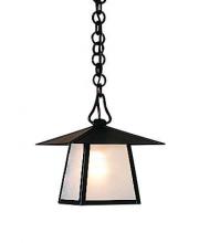 Arroyo Craftsman CH-8HAM-RB - 8" carmel pendant with hillcrest overlay