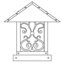 Arroyo Craftsman TRC-12ASF-RC - 12" timber ridge column mount with ashbury  filigree