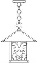 Arroyo Craftsman TRH-12ASGW-RC - 12" timber ridge pendant with ashbury  filigree