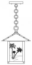 Arroyo Craftsman TRH-9PTCS-S - 9" timber ridge pendant with palm tree  filigree