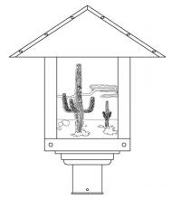  TRP-16CTM-S - 16" timber ridge post mount with cactus  filigree