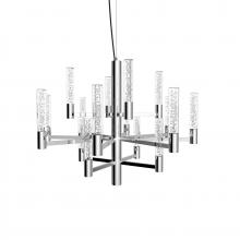 Blackjack Lighting SER-23C-PC-BU - Seraph 23&#34; 3-Tier Chandelier (Bubble) - Polished Chrome