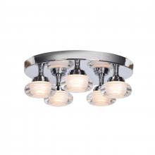 Access 63979LEDD-CH/ACR - 5 Light Cluster LED Flush Mount