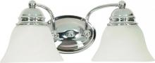 Nuvo 60/337 - Empire - 2 Light 15&#34; Vanity with Alabaster Glass - Polished Chrome Finish